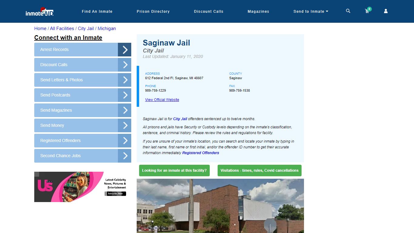 Saginaw Jail | Inmate Locator